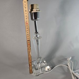 BORDSLAMPA, lampfot utan skärm, glas och metall - 37cm