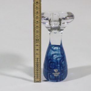 Orranäs glasbruk Olle Brozen, Brozén, ljusstake 16 cm hög. SIGNERAD