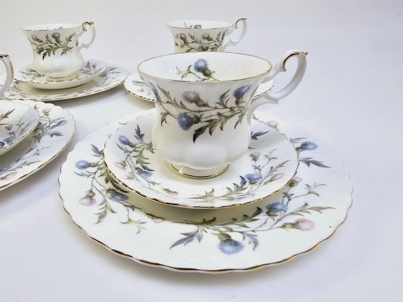 Elegant teservis "Brigadoon" från Royal Albert – 4 set