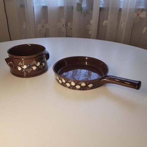 Handmålat Keramik Karott och stekpanna