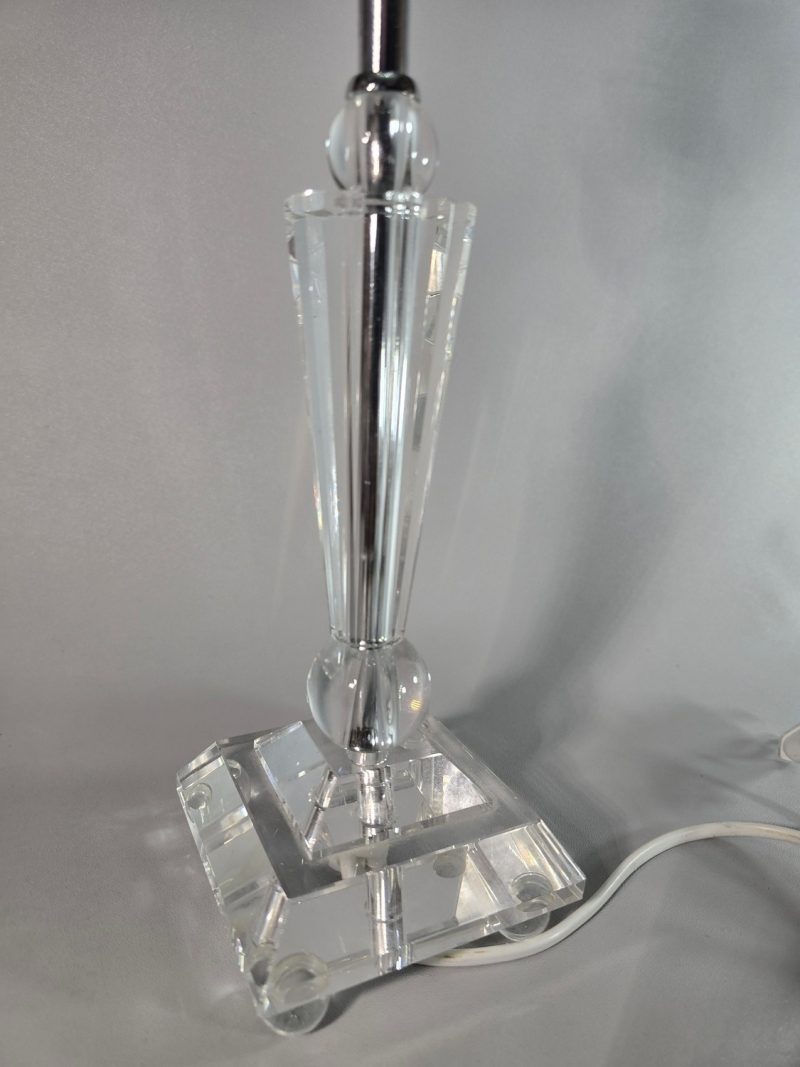 BORDSLAMPA, lampfot utan skärm, glas och metall - 37cm