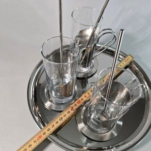 Elegant Te- och Kaffeservis i Rostfritt Stål