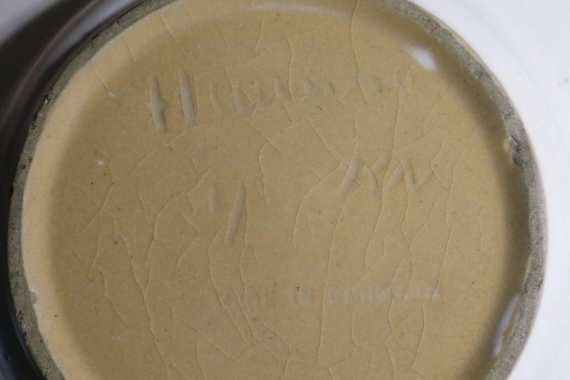 Handmålad skål med grodmotiv – Vintage från Danmark
