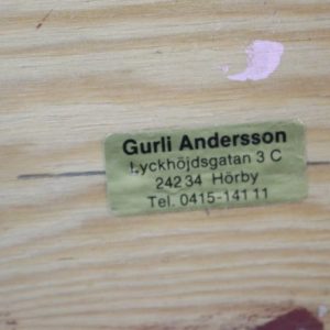 Kandelabrar, bemålat trä, för 2 ljus, herre i folkdräkt, GURLI ANDERSSON