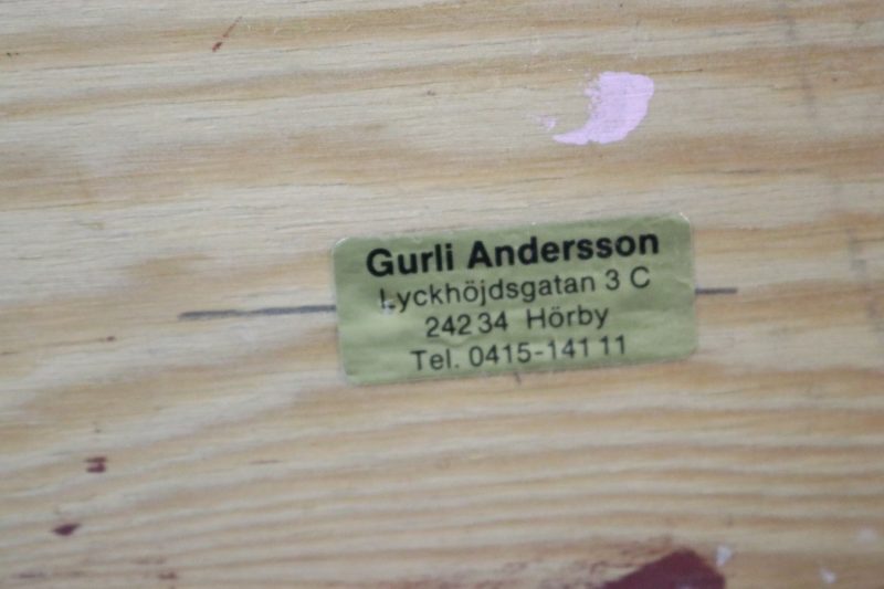Kandelabrar, bemålat trä, för 2 ljus, herre i folkdräkt, GURLI ANDERSSON