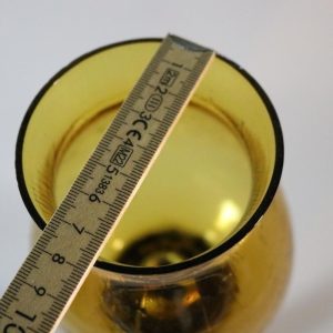 Vacker stor ljusstake i metall & glas, Hong Kong Star Brand
