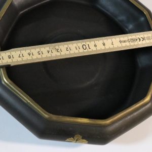 Sällsynt Arabia Finland Art Deco skål brun med guldöverdrag, 1930-tal Snellman