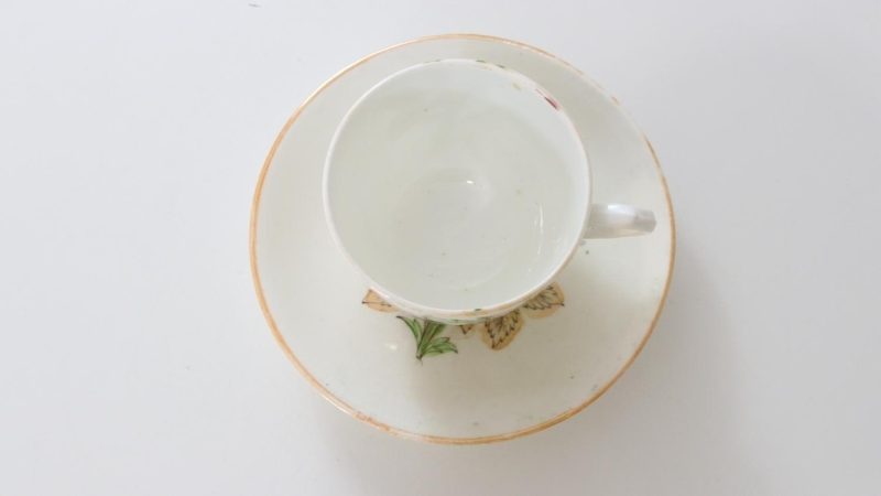 Kaffekopp, Antik?, handmålad med rosor