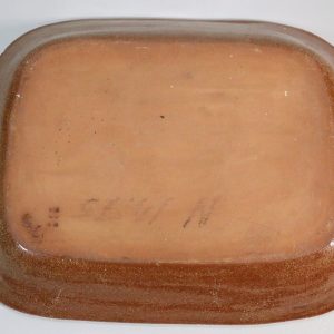 Saltglaserat fat i lergods Andersson & Johansson, Old Höganäs, 35x27cm, spricka