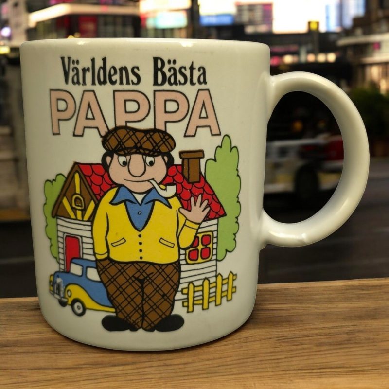 Retro kaffemugg – "Världens bästa pappa"