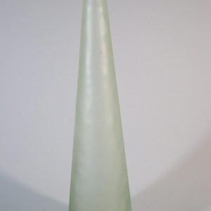 Fin ljusgrön flaska med kork - heminredning, 40cm