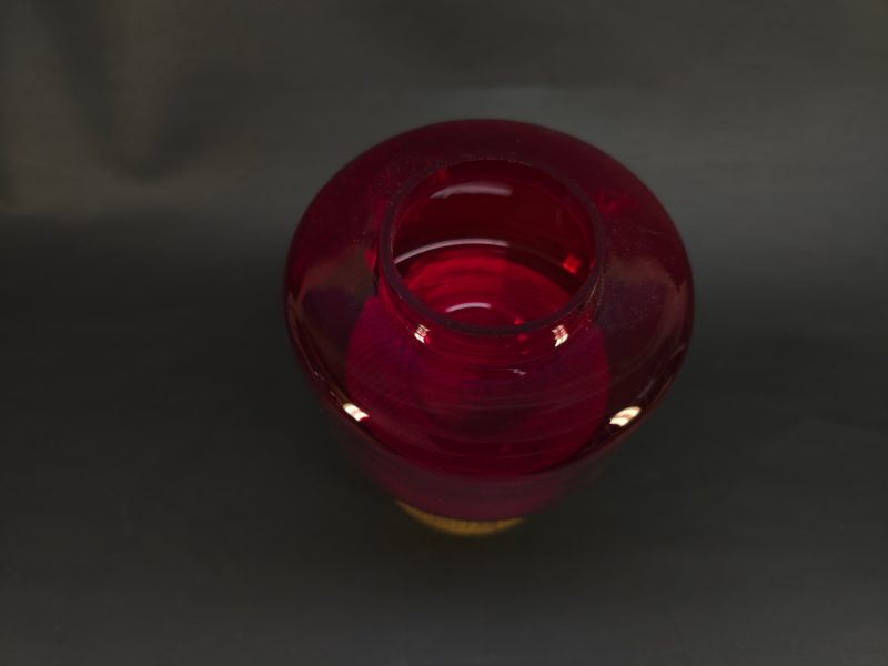 Exklusiv ljuslykta i glas och trä – Nordisk design, 16 cm