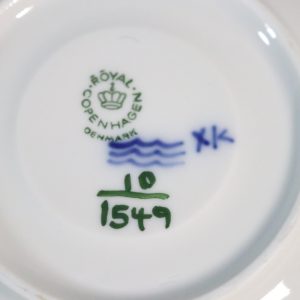 BLÅ BLOMSTER KAFFEFAT - ROYAL COPENHAGE - KUNGLIG DANSK 10/1549 5 DELAR