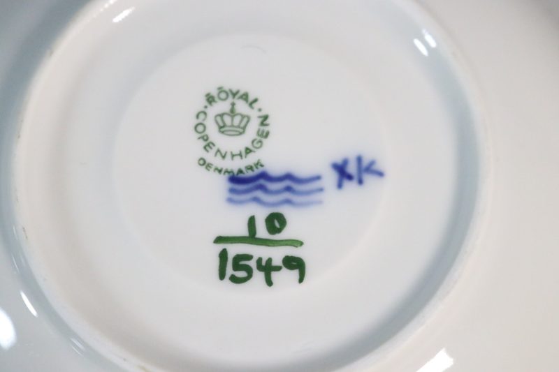 BLÅ BLOMSTER KAFFEFAT - ROYAL COPENHAGE - KUNGLIG DANSK 10/1549 5 DELAR
