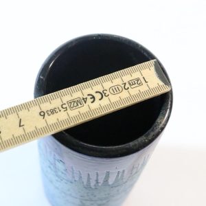 Blå cylinderformad vas, 14cm