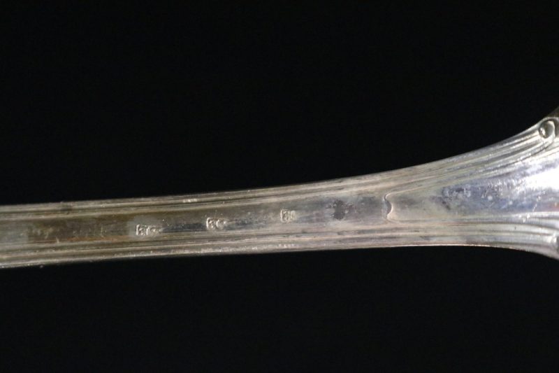 Antikt Set med Nysilverskedar – GAB Gense Olga, 22 cm