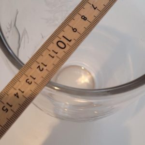Vas med etsning, 26cm