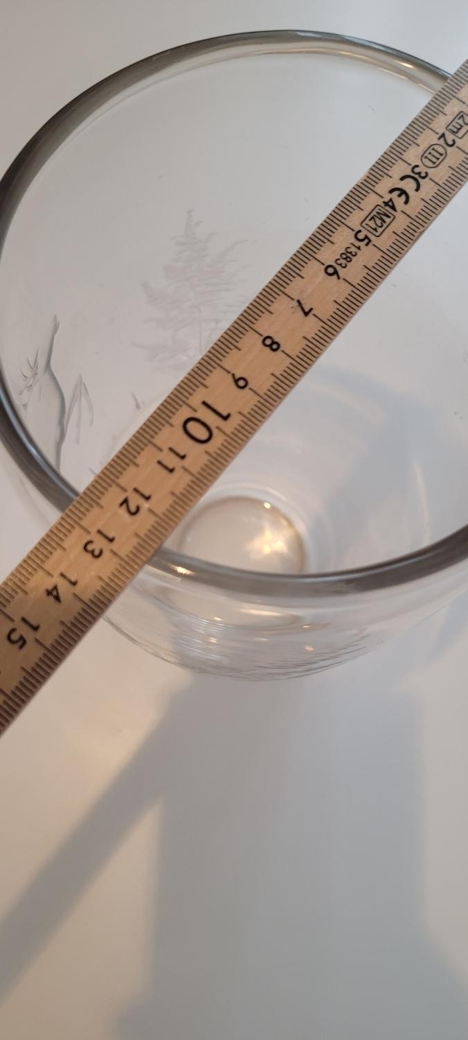 Vas med etsning, 26cm