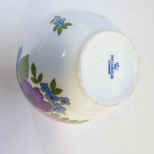 Elegant klotformad vas från Heinrich – Blommigt porslin från Tyskland