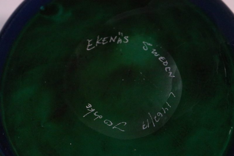 Skål John Orvar Lake höjd: 6,5cm , Ekenäs glasbruk