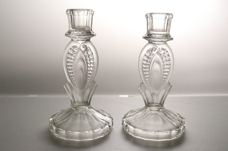 2st ljusstakar, glas