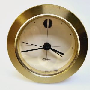 Retro bordsklocka från Stager, West Germany, i mässing