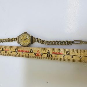Elegant Vintage Damklocka i Guldplätering – Tidlös Charm