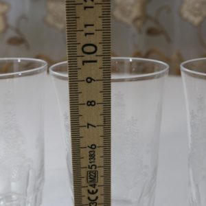 Glasservis med graverad dekor - 5st