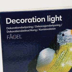 Dekorationsbelysning "Fågel" med Timer - LED för Inne/Utebruk