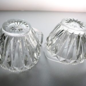 Kanna och sockerskål - kristall