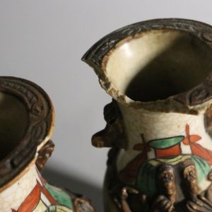 2st Unika Kinesisk 'Nanking'-Porslinsvaser – En Historisk Skatt!