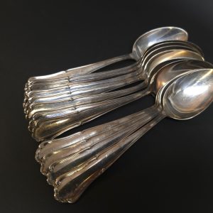 Eleganta Kaffeskedar i Extra Prima Nysilver – Set om 12 st