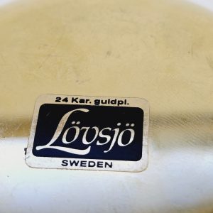 Tidlös Lövsjö Guldpläterad Skål - Exklusiv 24 Karat Guldplätering