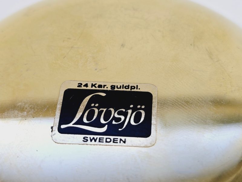 Tidlös Lövsjö Guldpläterad Skål - Exklusiv 24 Karat Guldplätering