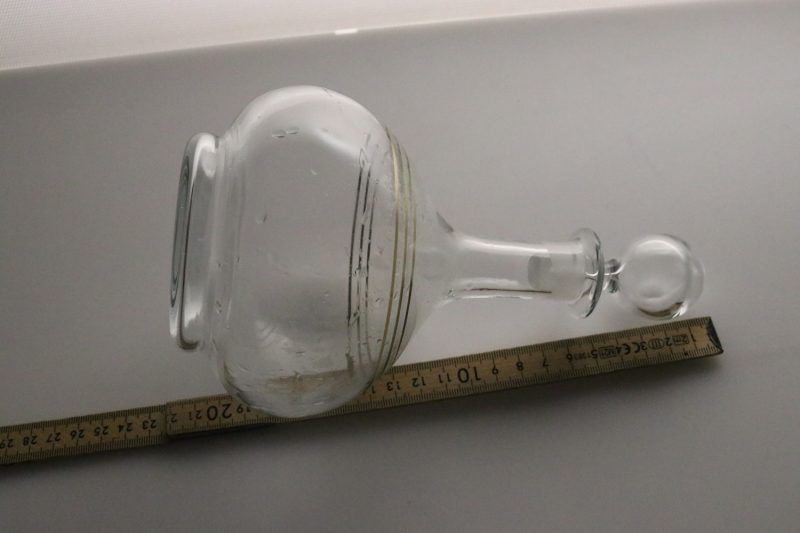 Karaff guldiga ränder  Art deco stil, vintage, H 21cm