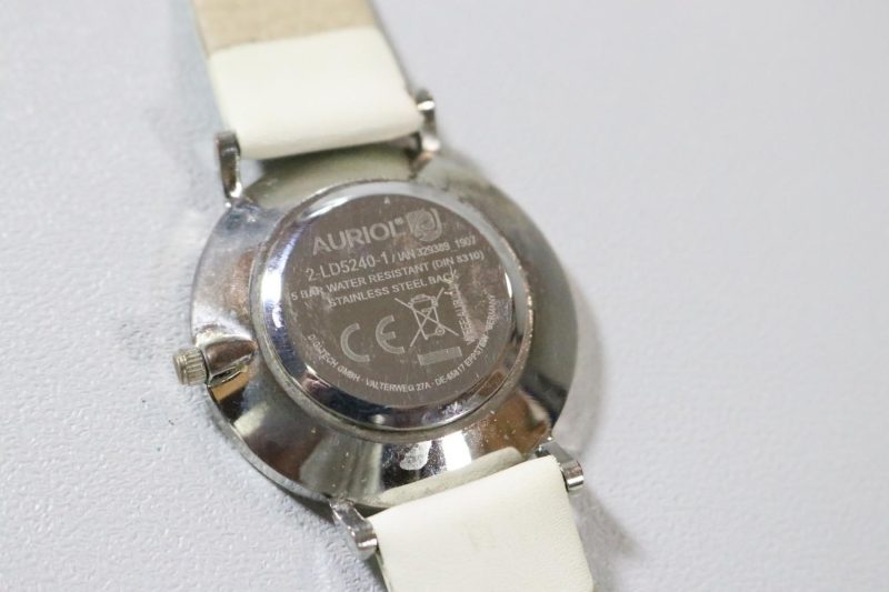 Auriol, Armbandsur, Läder, Vit