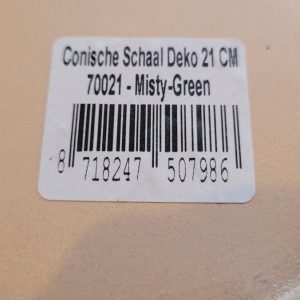 Skål 21cm, Conische Schaal Deko -Misty-Green
