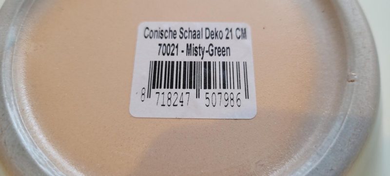 Skål 21cm, Conische Schaal Deko -Misty-Green