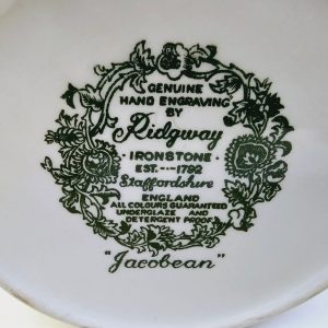 Klassisk "Ridgway Ironstone" Kanna i Grön Jacobean-design