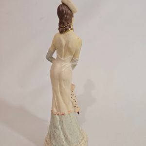 Exklusiv Vintage Figurin – Elegant Dam med Paraply