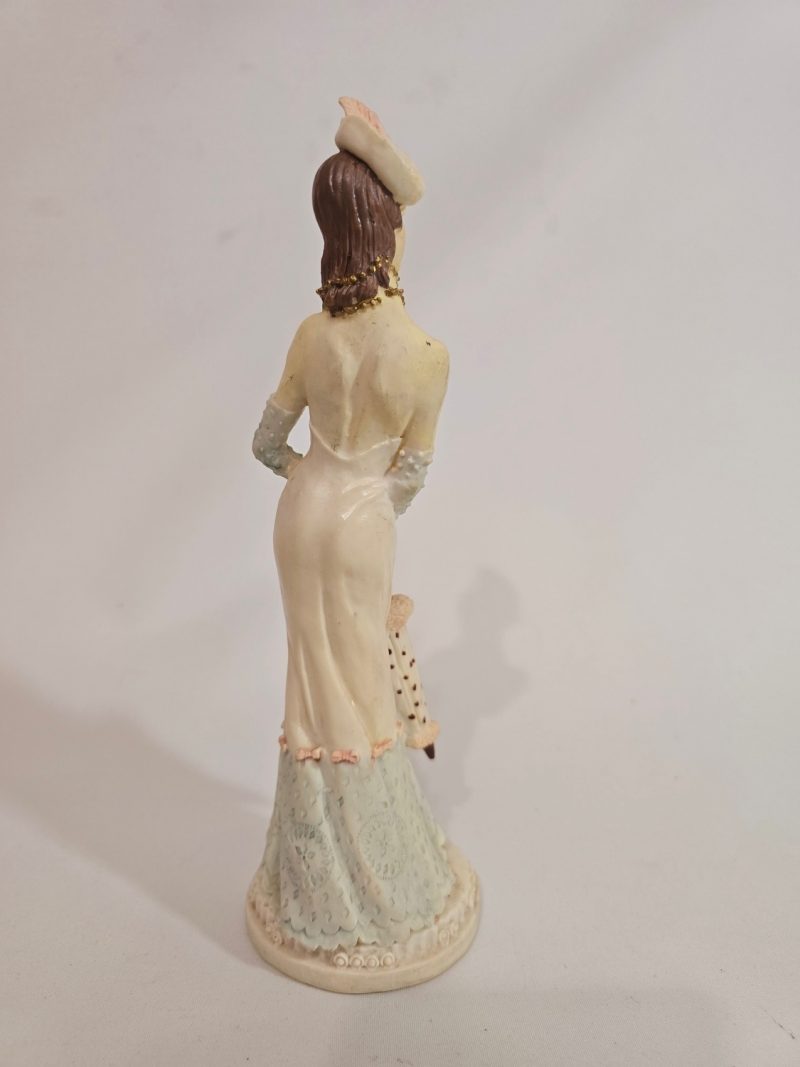 Exklusiv Vintage Figurin – Elegant Dam med Paraply