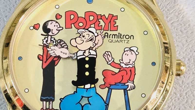 Sällsynt Armitron Popeye Quartz Armbandsur från 1990