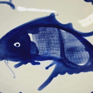 Handmålad skål med fiskmotiv – Japansk stil