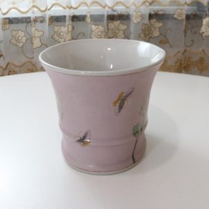 Ytterfoder i porslin, blomdekor, rosa, "ORCHID stoneware"