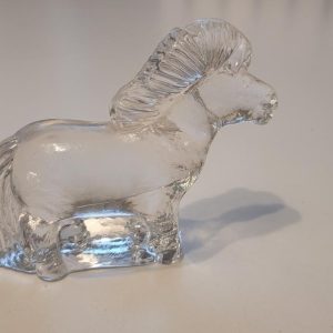 häst figurin i glas