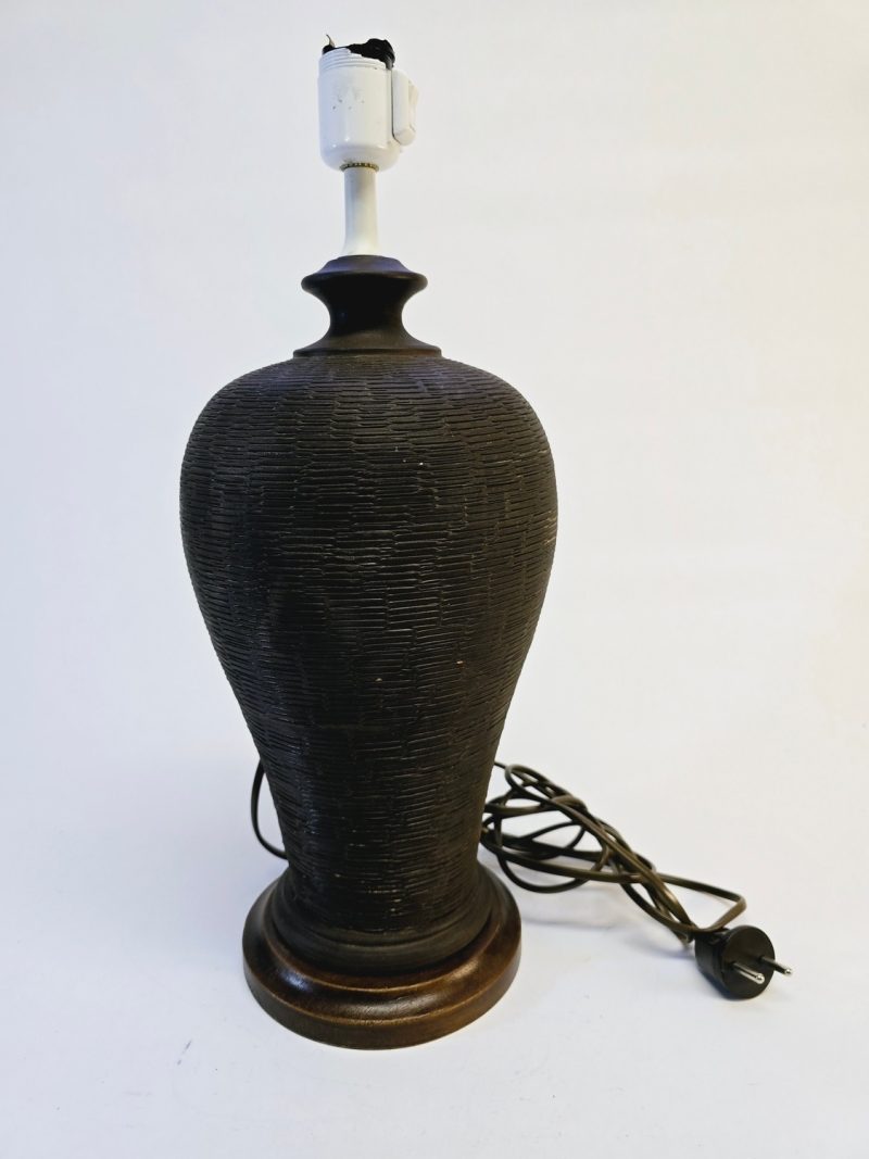 Elegant Keramisk Bordslampa – Rustik Charm från 1960-talet