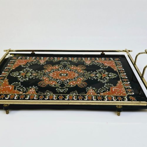Elegant Vintage Serveringsbricka med Orientaliskt Motiv