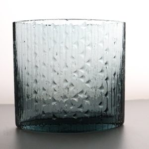 Färgsprakande Glasvas – 12 cm – Modern Design med Livfulla Mönster