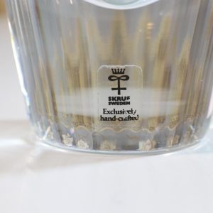 Glasvas blåklockor Skruf Sweden