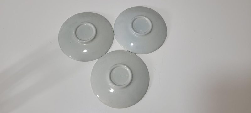 3 Fat, kaffefat med blå dekor